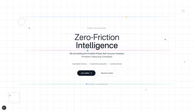 Corticalfactory: Zero-Friction Intelligence for Modern Businesses cover image