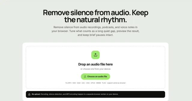 Remove Silence from Audio Online cover image